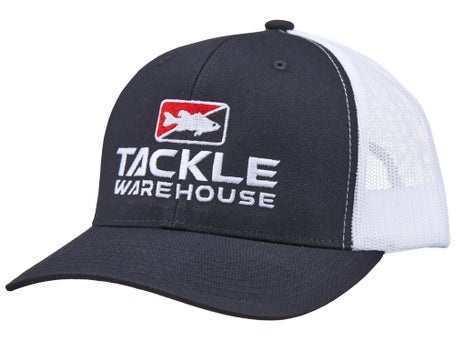 Tackle Warehouse Vertical Trucker Hat\Black/White