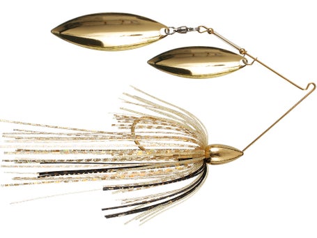 Lucky Strike Large Willow Leaf Double Spinner, Gold, Size 3.5