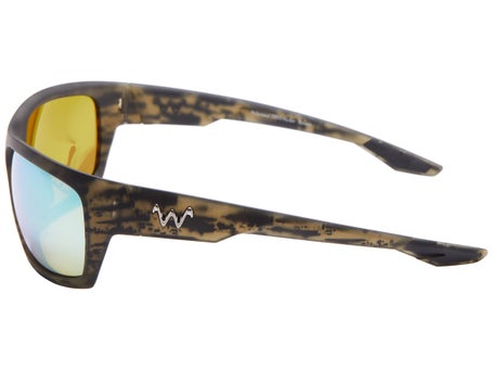 WaterLand Milliken Sunglasses BlackWater Frame with Golden Light Mirror  Polycarbonate
