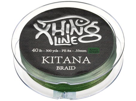 Bassmooch Xhing Kitana PE 8x Braided Line Army Green