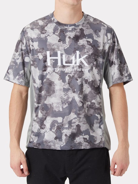 Huk Men's Icon x White Small Short Sleeve Performance Fishing Shirt