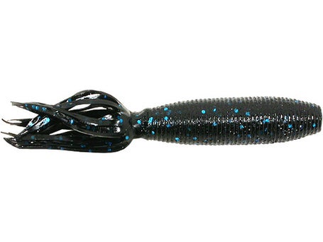 Gary Yamamoto Fishing Baits 5 Single Tail Hula Grub / Clear Blue Flake