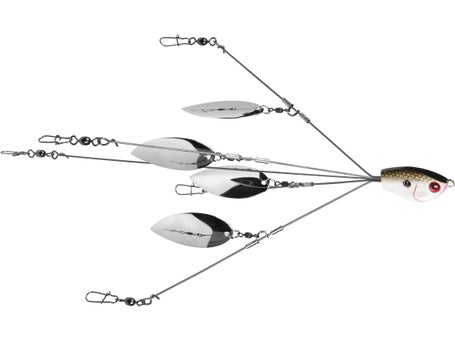  Customer reviews: Fishing Vault Fully Rigged 5 Arms 8 Bladed  Umbrella Rig Bass Lure W/Swim Baits and Jig Heads Included