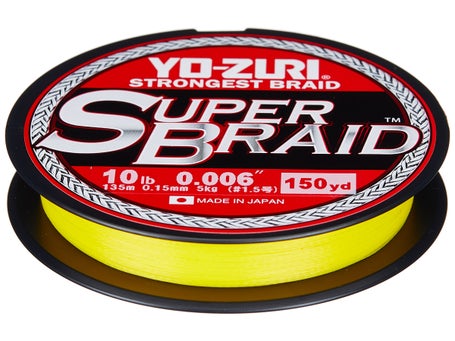 Yo-Zuri SuperBraid Braided Line, 40lb, 3000yd, High Vis Yellow