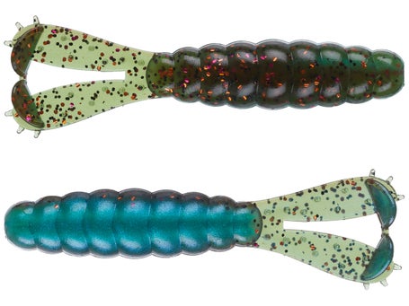 Big Bite Baits Double Tail Skirted Grub, 8 pk.