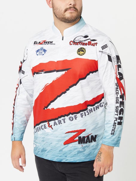 Zman Adult Tournament Long Sleeve Fishing Shirt - Zippered Fishing Jersey