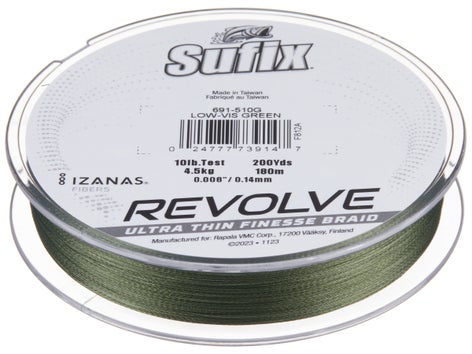 Sufix 832 Braid Fishing Line 3500 Yds, 40 Lb., Low-Vis Green