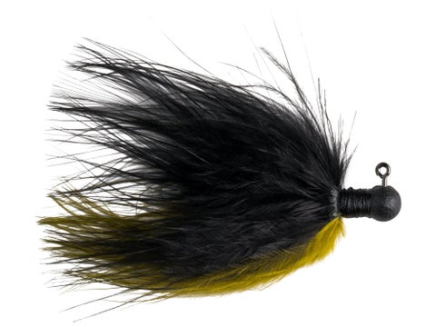 Great Lakes Finesse Marabou Jig Black Olive 1/8