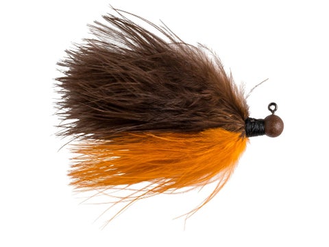 Great Lakes Finesse Marabou Jig Brown Orange 3/32