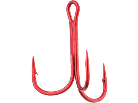 Mustad KVD Elite Round Bend Treble Hook Red | Tackle Warehouse