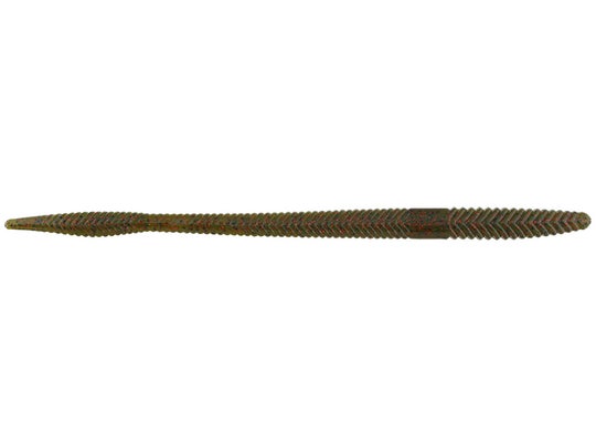 YUM Lures Mighty Worm Fishing Bait – Bulky Ribbed Worm For Texas, Carolina & Wacky Rigging, Power Shaking Technique