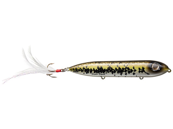Esca Superficie Heddon Super Spook 5 – Black Shiner, Topwater, Per Pesca Al Bass, Nuova