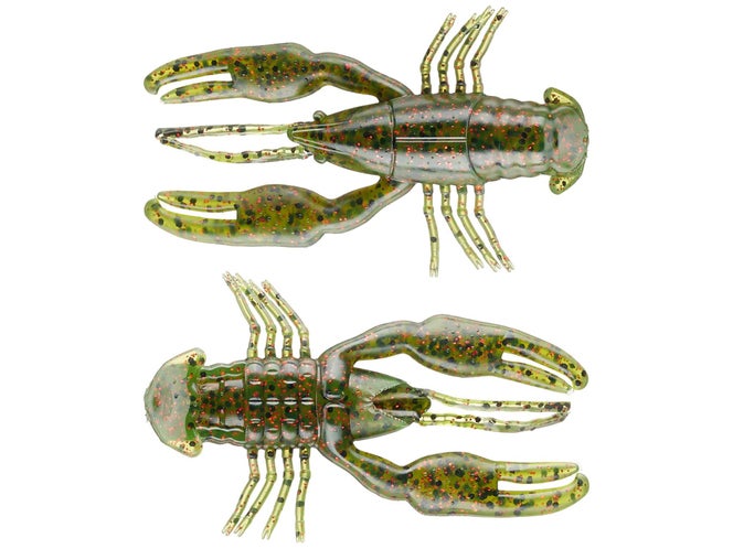 Yum Lures Craw Chunk Appât Leurres Pêche - Flocon Bleu - 7,9 Cm - Pinces Ondulantes Réalistes Pour Bass Jig Texas Rig