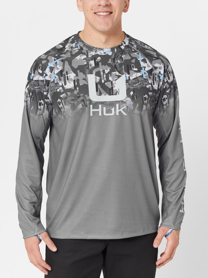 T-shirt De Pêche Huk Pursuit LS - Manches Longues - Camo Turquoise - Taille XXL - Neuf