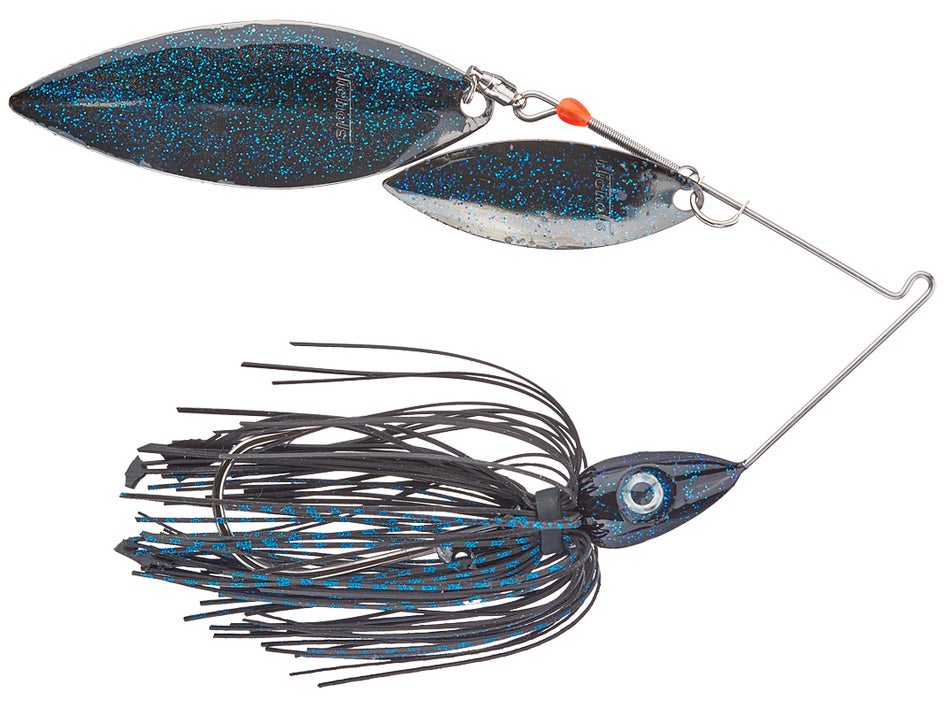 Leurre Spinnerbait Nichols Lures - Pulsateur Métal Flocon Cristal Vert Nickel - 3/4 Oz