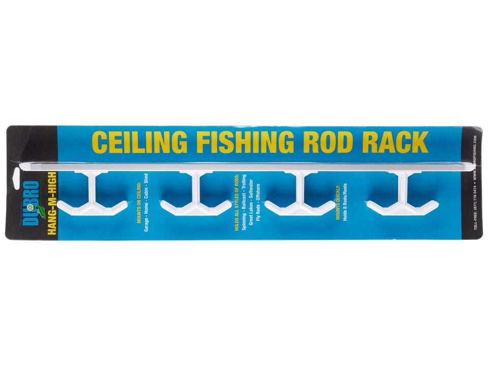 Dubro HangMHigh Ceiling 8 Fishing Rod Rack Tackle Warehouse