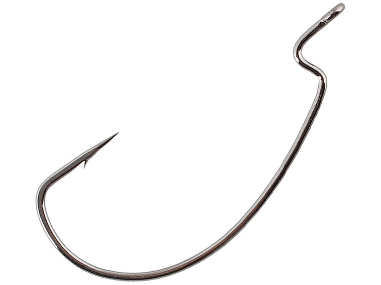 100-Pack Matzuo 4/0 EWG Worm Fishing Hooks - Size 4/0, High Carbon Steel, Freshwater Bass Hooks