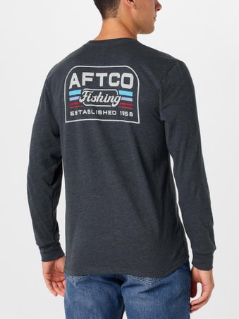 Aftco Gradient Script Long Sleeve Charcoal Heather