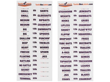 Fishing Tackle Labels