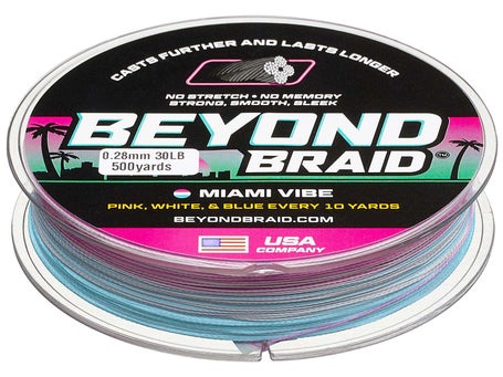 Beyond Braid Miami Vibe Braided Line Pink/White/Blue
