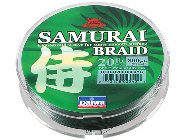1500yd 150 300 Daiwa Samurai Braid Braided Fishing Line Dark Green 