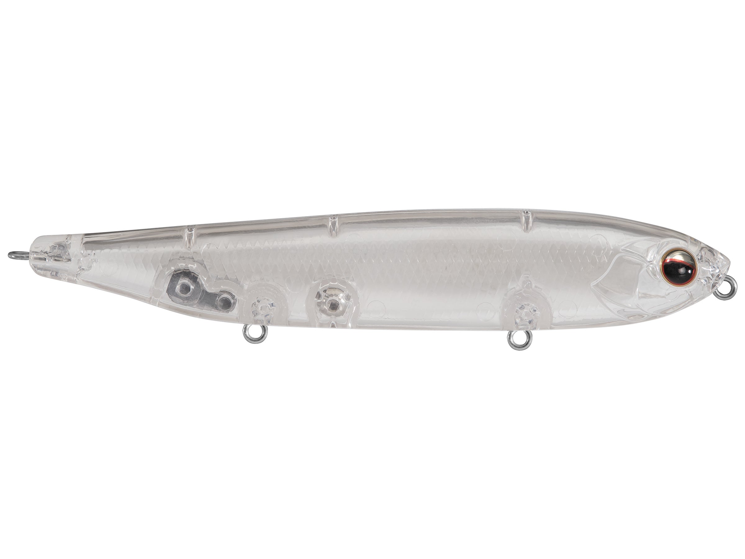 Evergreen JT Pencil Topwater Fishing Lure - Ghost Olive Shad Pattern (Surface Walking Bait)
