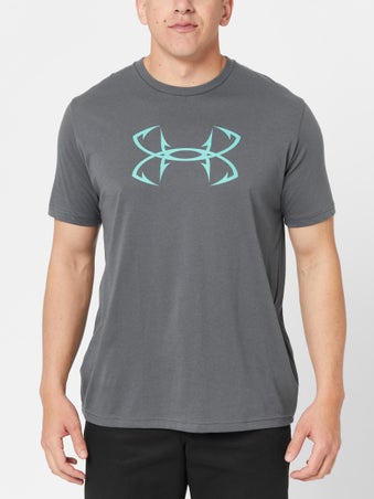 06UA Fish Hook Logo Shirt Castlerock/Radial Turq MD