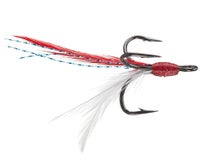 Fish Hammer Feathered Treble Hook Chartreuse/Red 4
