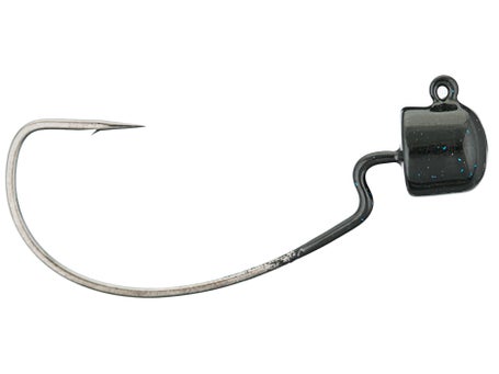 T&A JIGS Weedless Finesse Ned Rig Jigs - 10 Pack, Black, #1 Hook, Multiple Weights