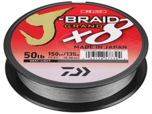 Daiwa J-Braid Grand 8X Braided Line Gray Light - Tackle Warehouse