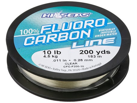 Hi-Seas 100% Fluorocarbon Line 15lb-200yd Clear