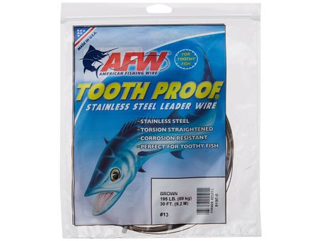 AFW Tooth Proof Stainless Steel Single Strand Leader Wire AFW Tooth Proof Stainless Steel Single Strand Leader Wire