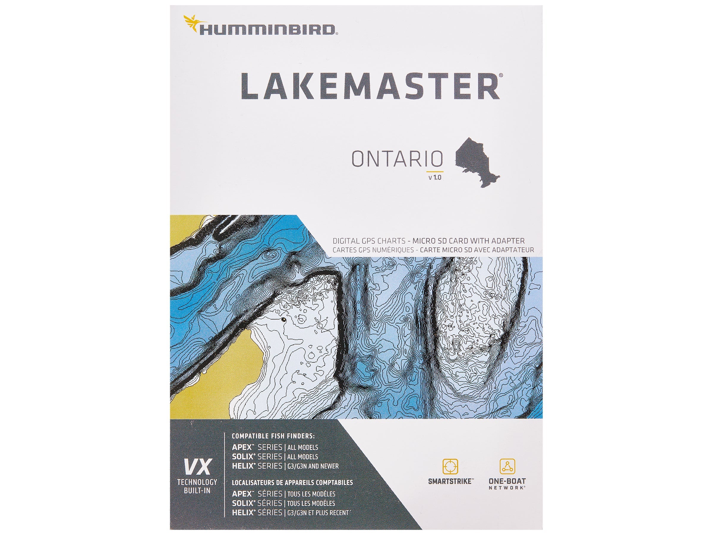 Carte Cartographique Humminbird LakeMaster Great Lakes V1 - Compatible APEX/SOLIX/HELIX, Micro SD Neuve