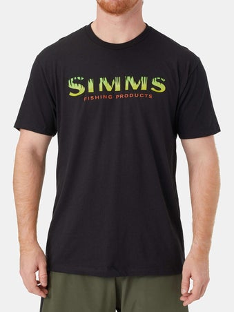 Simms Logo Short Sleeve Black Neon MD