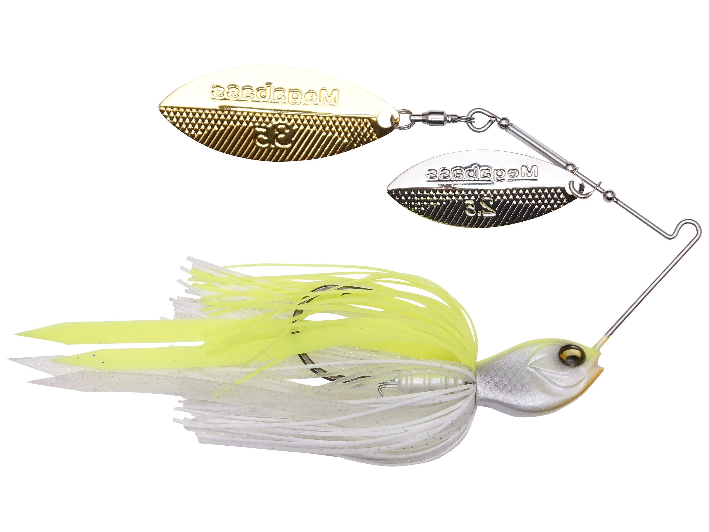 Megabass Spinnerbait SV-3 3/8 Double Willow Hot Tiger - Esca Da Pesca, 10.5g, Color Hot Tiger