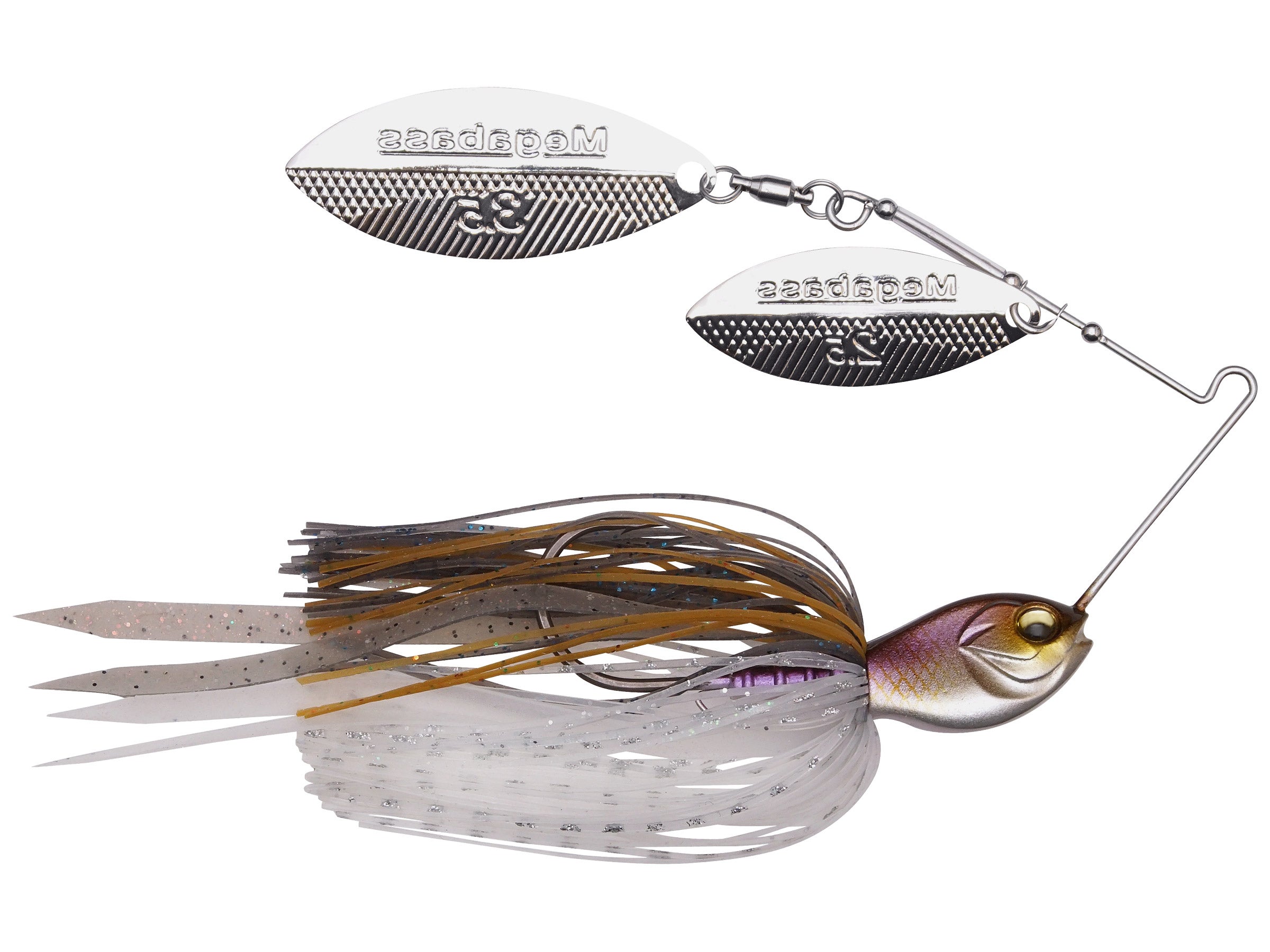 Megabass Spinnerbait SV-3 3/8 Double Willow Hot Tiger - Esca Da Pesca, 10.5g, Color Hot Tiger
