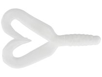 Mister Twister Double Tail 4 10 per Pack - White - DT10-1