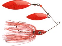 Nichols Lures Pulsator Metal Flake Double Willow Spinnerbait, Red Pepper, 1/2-Ounce