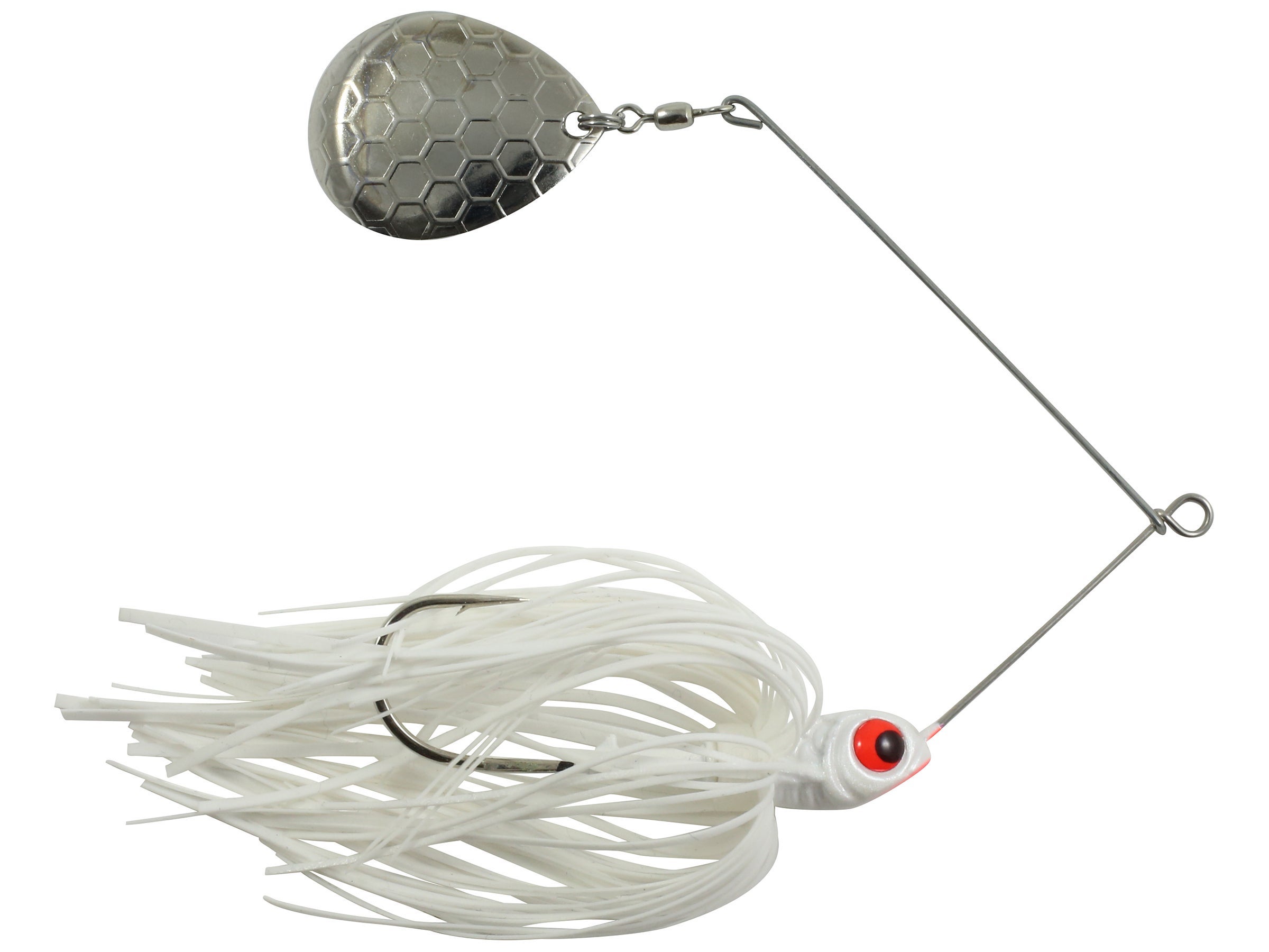 NORTHLAND TACKLE Reed-Runner Single Spinnerbait – Size 4, 3/8 Oz, White Shad, Weedless For Bass & Pike