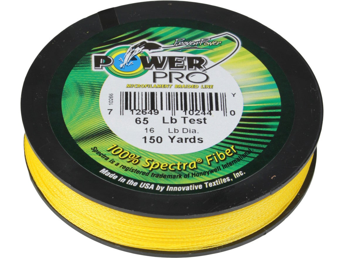 Power Pro Hi-Vis Yellow 1370m Fishing Braided Line Choice of Diameter 
