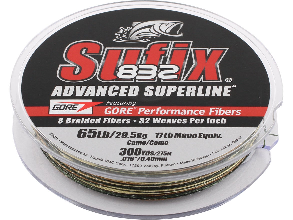 Sufix 832 Braid Fishing Line 1200 Yds 15 Lb. Camo 