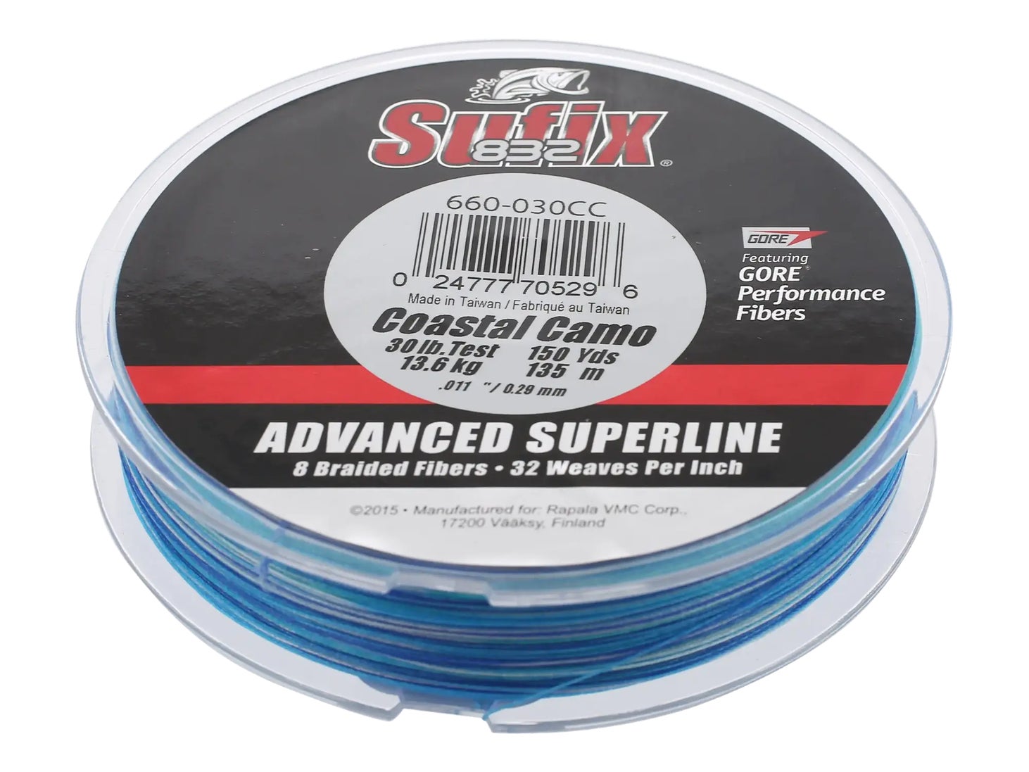 Sufix 832 Braid Fishing Line – Coastal Camo, 50lb, 300yd, Dyneema, Low Memory