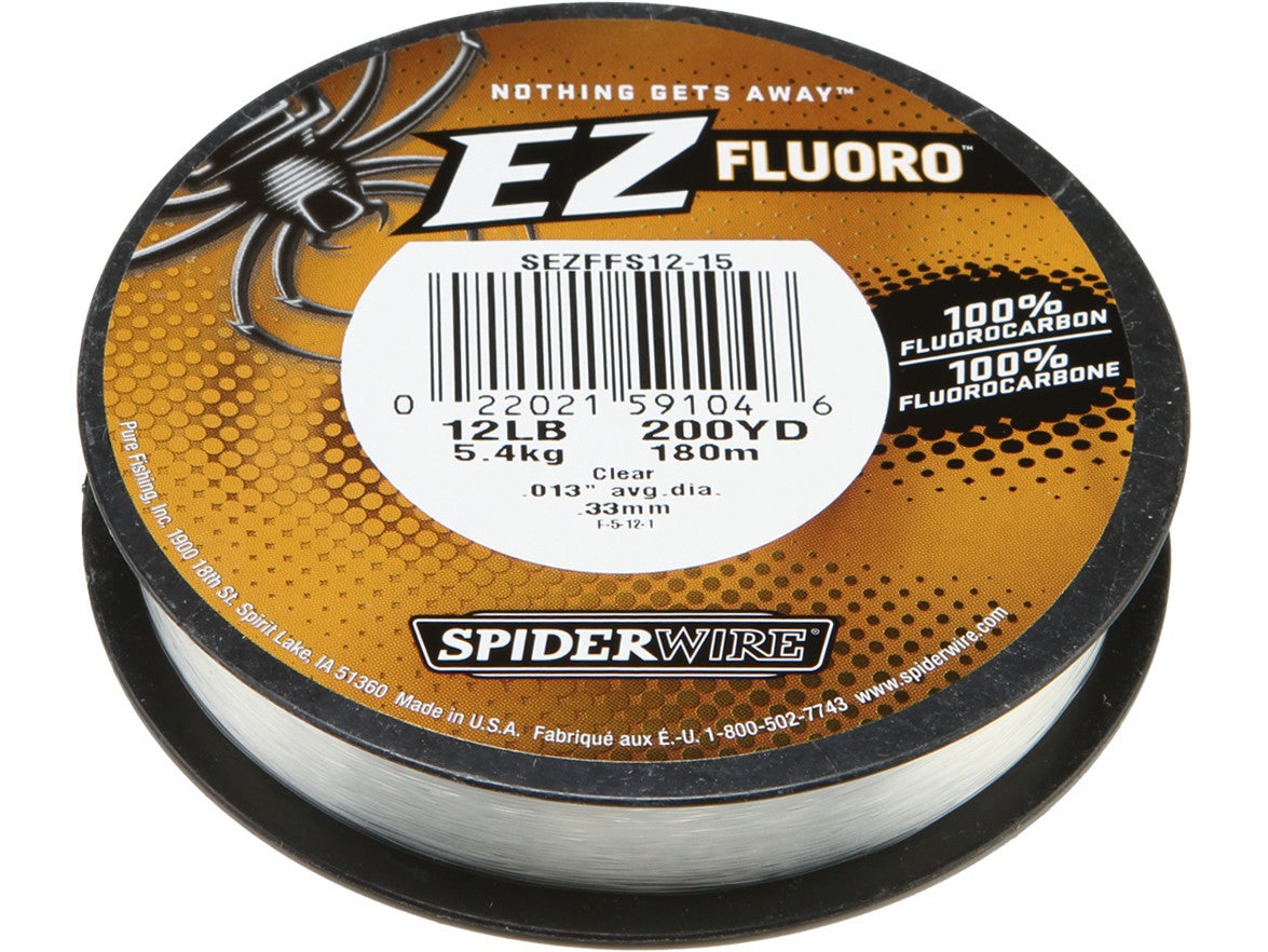 Spiderwire EZ Fluoro Clear Fluorocarbon Fishing Line 8lb 200yds for sale online 