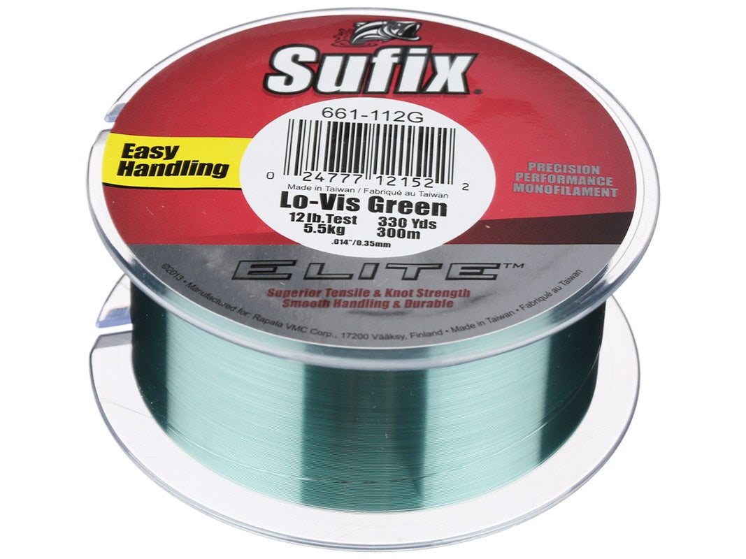 Sufix Elite 20 lb Fishing Line 330 YD Spool Monofilament Line Sports & Fitness