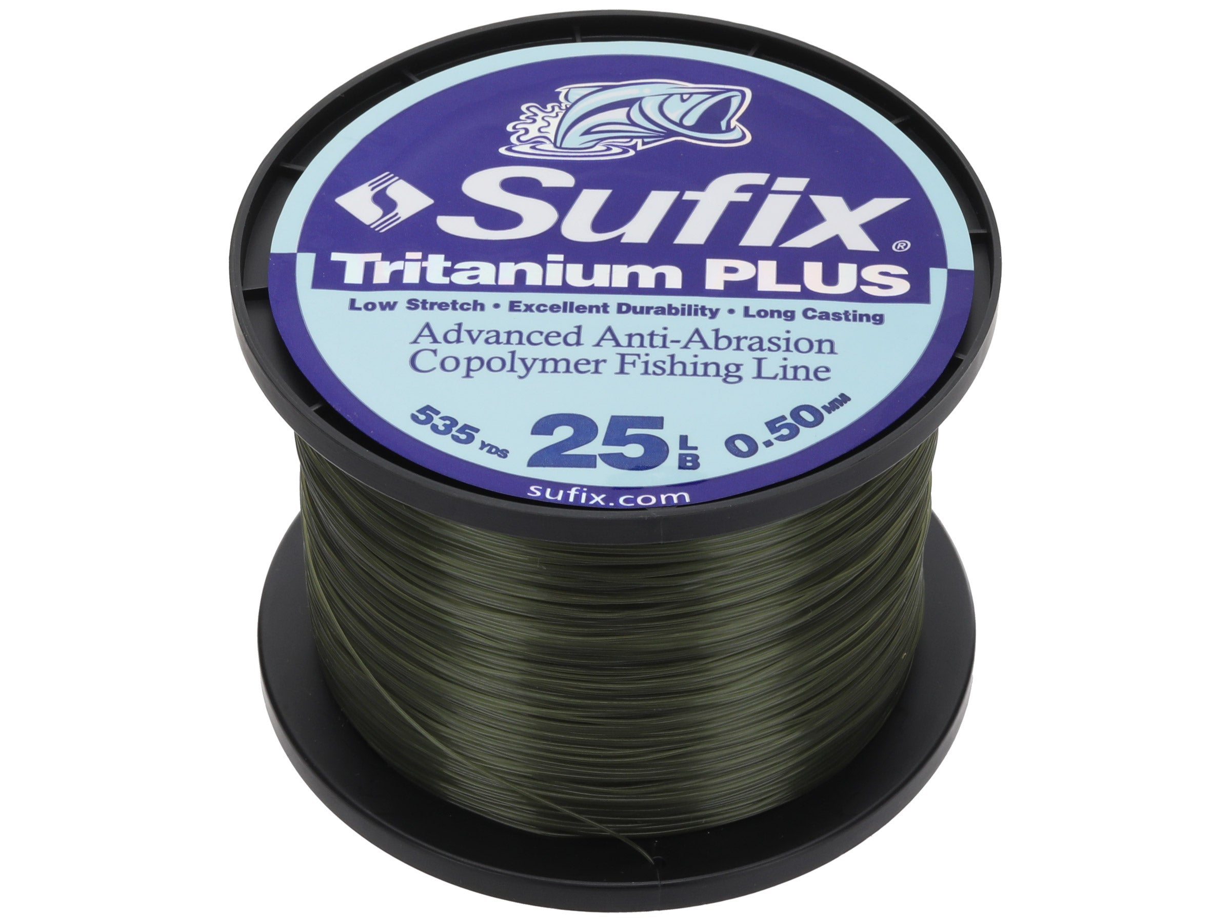 840 yd Sufix Tritanium Plus Monofilament Fishing Line 17 lb Dk Green 