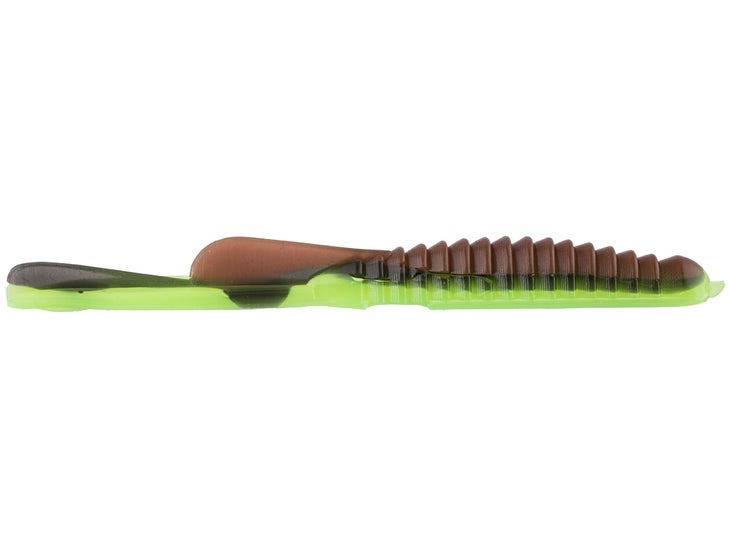 Strike King KVD Dream Shot 4,25'' – 10 Esche Soft Plastic Drop Shot – Zucca Verde Viola