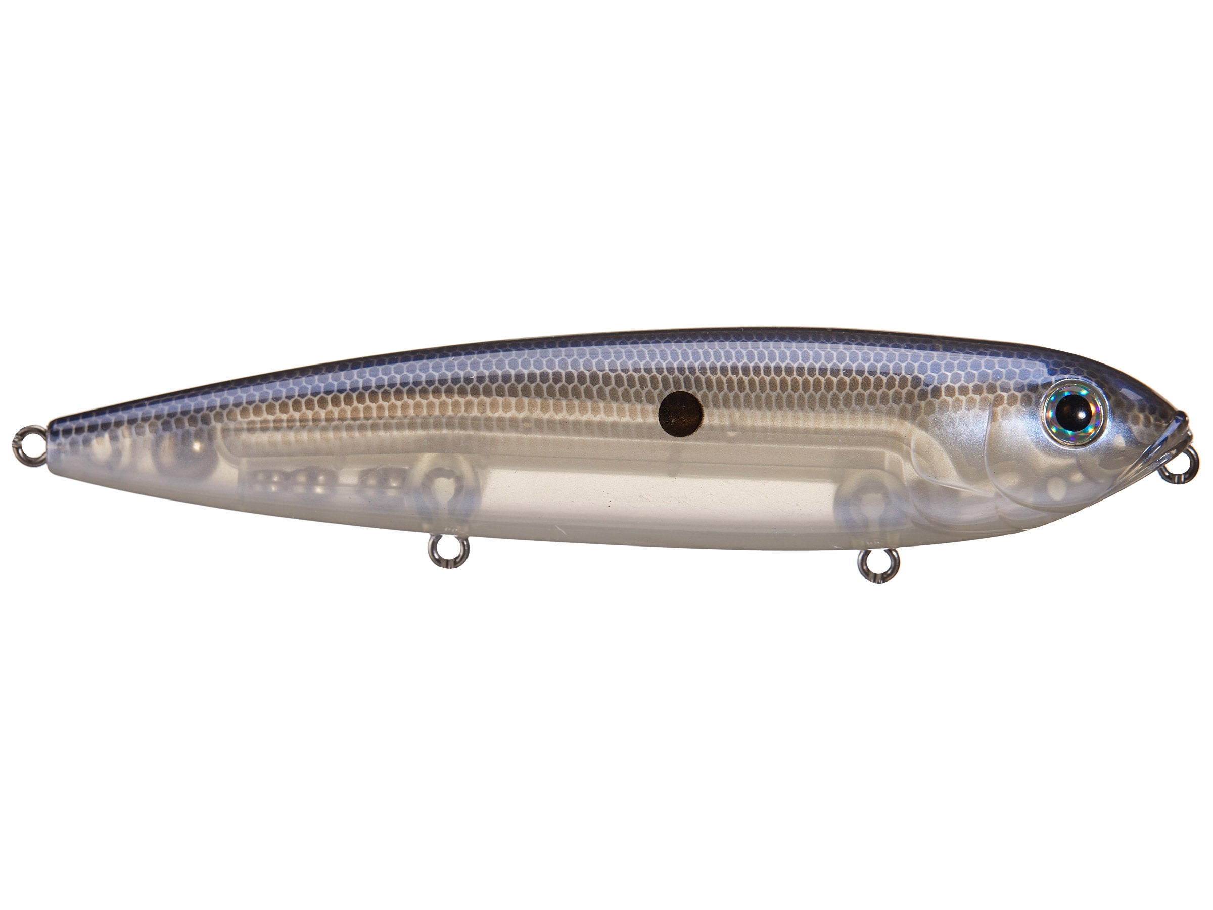 Strike King KVD Mega Dawg Topwater Fishing Lure - 6 Inch, 2 Oz, Green Gizzard Shad, With Rattles & Premium Hooks