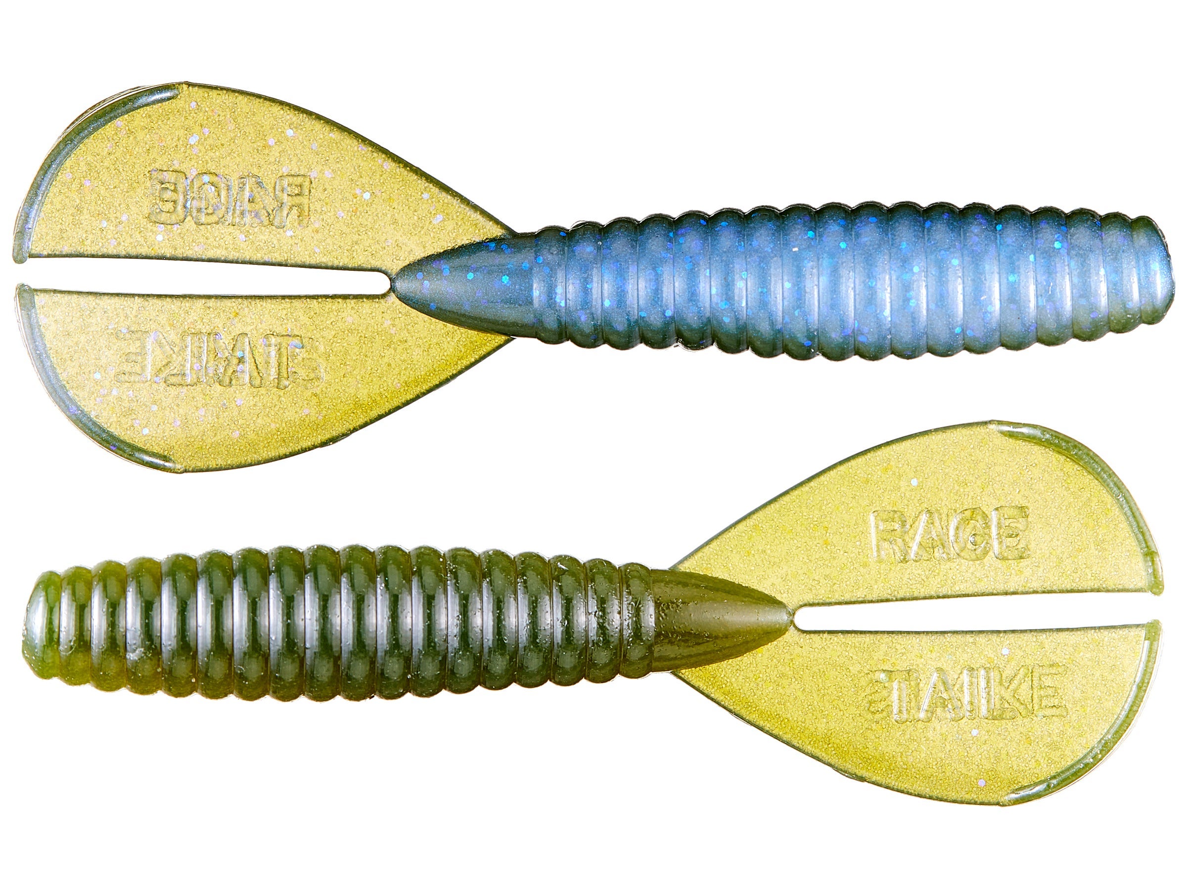 Strike King Rage Twin Tail Menace Worm 15,2 Cm - Esca Morbida Per Pesca Con Coda Gemella, Colore 47 Green Pumpkin Pearl Belly