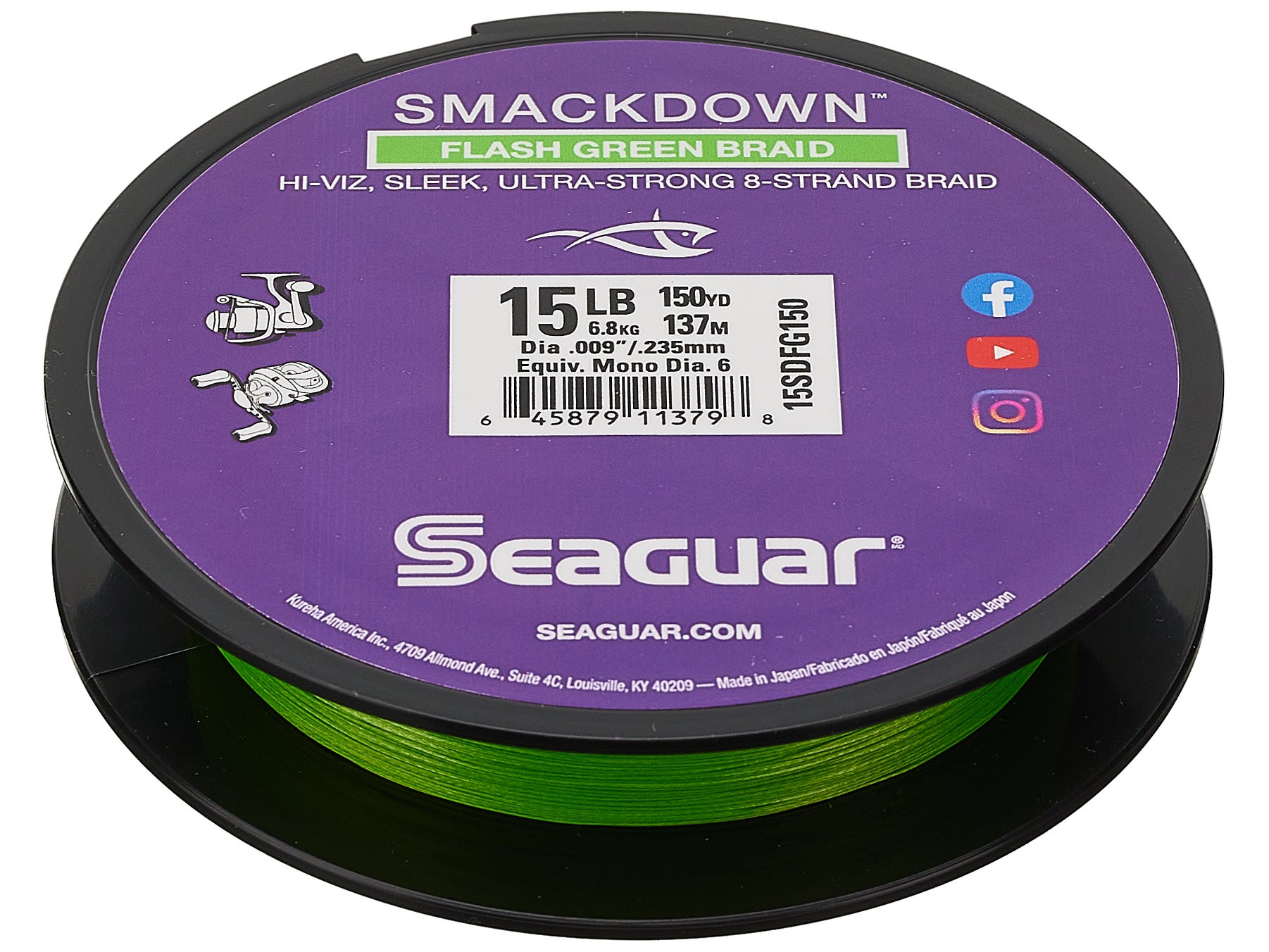 Seaguar Smackdown Stealth Gray 40SDSG150 8 Strand Braid for sale online 