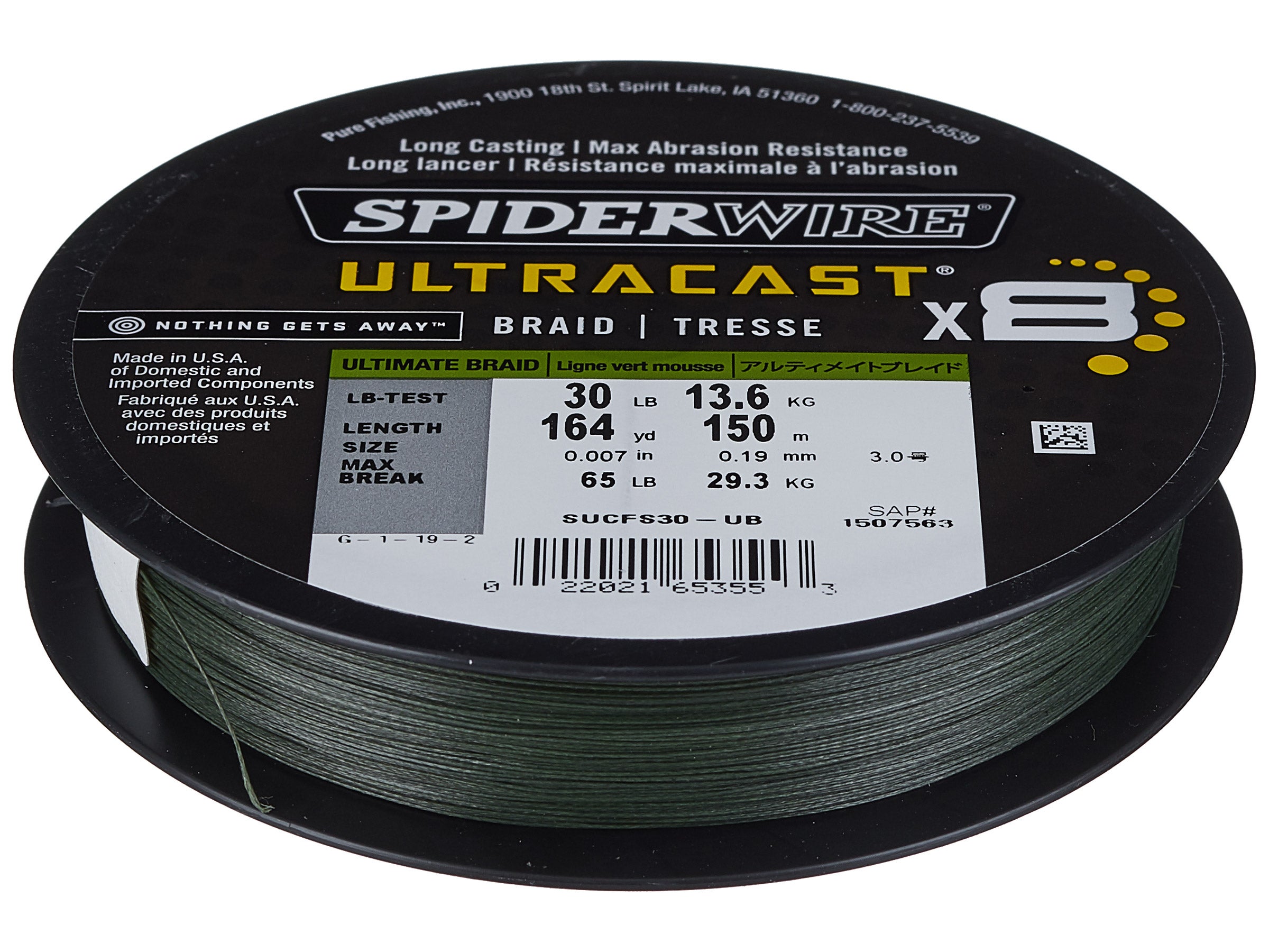 Spiderwire Ultracast X8 Long Casting 30lb 164yd 